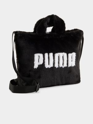 Puma Core Fur Mini Tote Black Bag