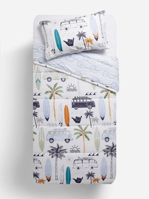 Jet Home Kids Surfs Up 65GSM Comforter Set 3/4