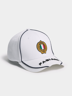 Fabiani Men's White Piping Crest Cap