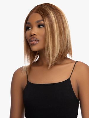 Ladina Hair Brazilian 12” Straight Piano Streaked Bob Lace Wig