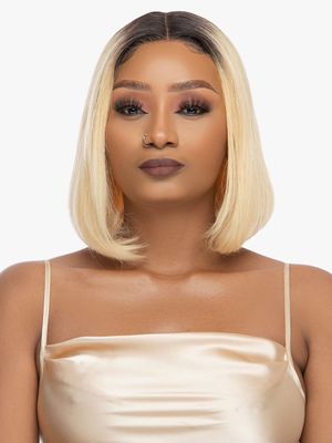 Ladina Brazilian 12” Straight Platinum Blonde Bob Lace Wig