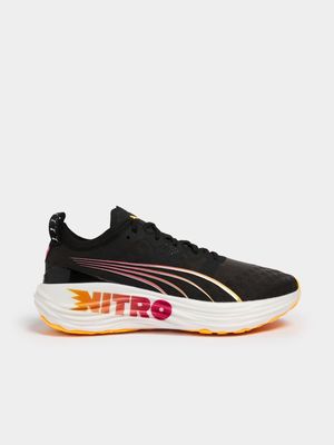 Womens Puma Foreverrun Nitro FF Black/Sun Running Shoes