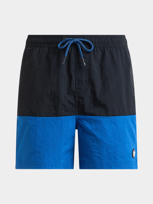 Boys TS Colour Block Blue Volley Shorts