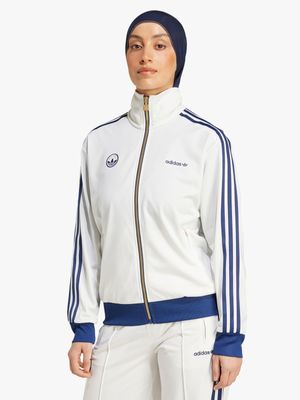 adidas Originals Women's Firebird Badge White Track Top