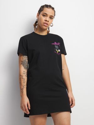 Redbat Women's Black T-Shirt Dress