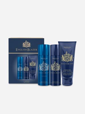 Yardley English Blazer Original & Azure Deodorant & Original Body Lotion Gift Set