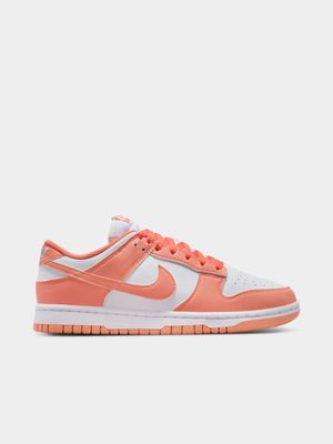 Nike Women's Dunk Low White/Peach Sneaker