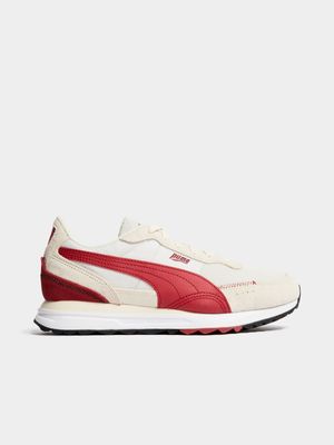 Puma Men's Road Rider Suede Red/Cream Sneaker