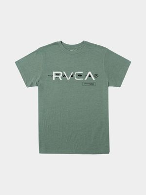 Boy's RVCA Green Big All Brand Short Sleeve T-Shirt