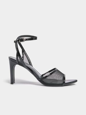 Jet Women's Black Ankle Strapped Heels