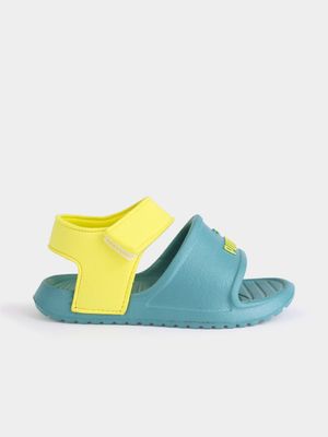 Toddlers Puma Divecat Blue/Yellow Sandal