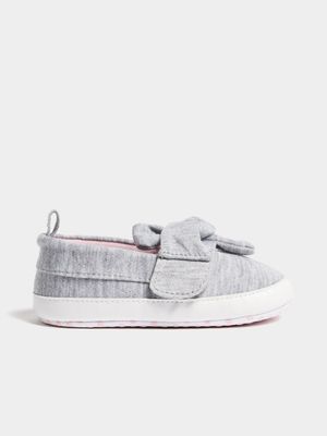 Jet Infant Girls Grey Melange Pumps