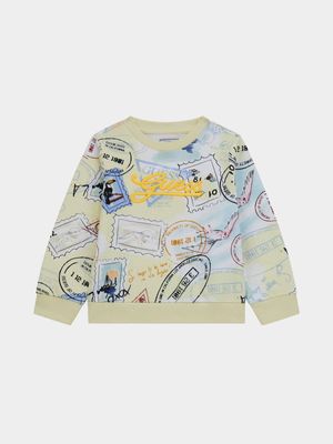 Younger Boy's Guess Multi Post Stamp Active Top