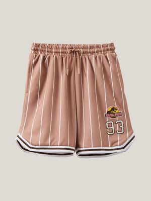 Cotton On Kids Boy Brown License Basketball Shorts