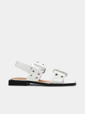 Women's Steve Madden White Saria Sandals