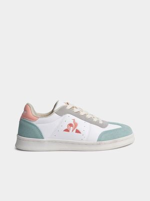 Women's Le Coq Sportif Court Vintage Optical White/Blue  Sneaker