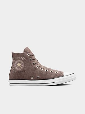 Converse Junior CTAS Worn In Mid Brown Sneaker