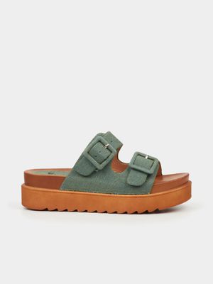 Women's Butterfly Feet Green Patos 1 Flatforms