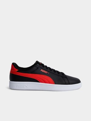 Junior Puma Smash 3.0 Black/Orange Sneaker