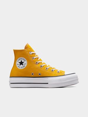 Converse Women's CTAS Lift Platform Yellow Sneaker