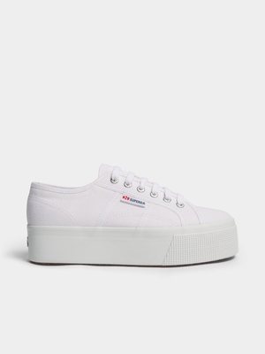 Superga Women's Classic Platform White Sneaker