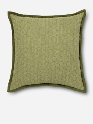 Designers Guild Quilted Scatter Cushion Olive 60x60