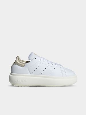 adidas Originals Women's Stan Smith PF White/Gold Sneaker