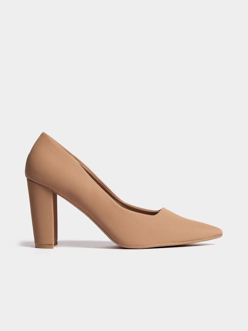 Jet Women s Nude Basic Block Heel Shoes Bash