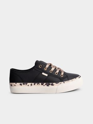 Women's TomTom Chic Low  Black/Gold Sneaker