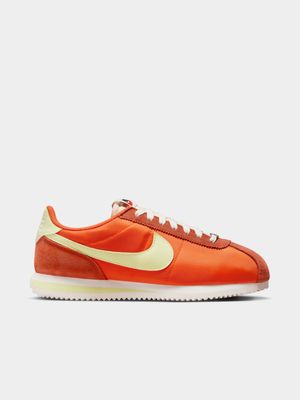 Nike Women's Cortez Textile Orange/Sail Sneaker