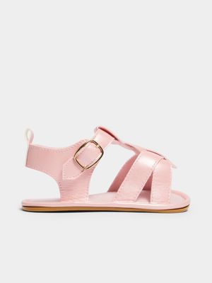 Jet Infant Girls Pink Open Cage Sandals