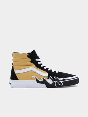 Vans Men's Sk8-HI Flame Yellow/Black Sneaker