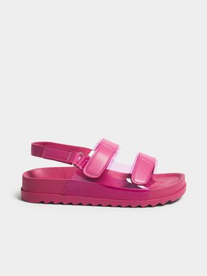 Jet Younger Girls Pink Strappy Sandal