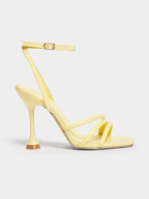 Women's Yellow Multi Strap Heel