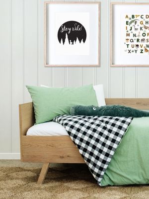 Phlo Studio Fern Checked Washed Cotton Duvet Cover Set