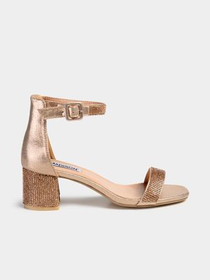 Women's Madison Rose Gold Amira 2 Low Block Heels