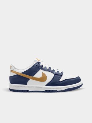 Nike Junior Dunk Low White/Navy Sneaker