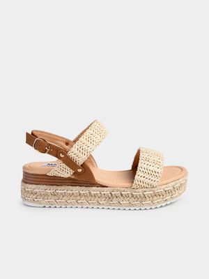 Women's Madison Nude Livia Rafia Espadrille Sandal