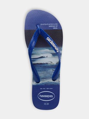 Mens Havaianas Hype Blue Flip Flops