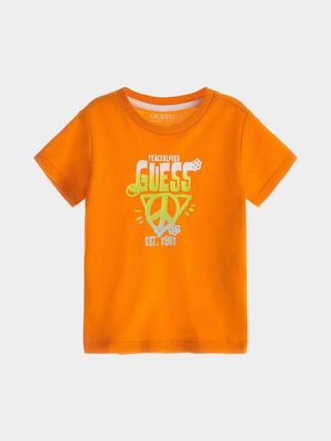 Younger Boy's Guess Orange T-Shirt