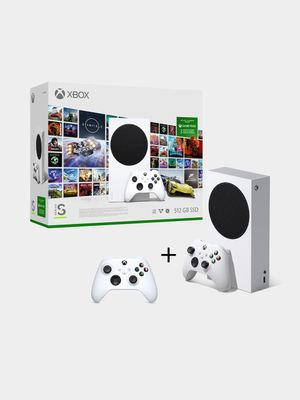 Xbox Series S 512GB White Console with Game Pass and Robot White Controller