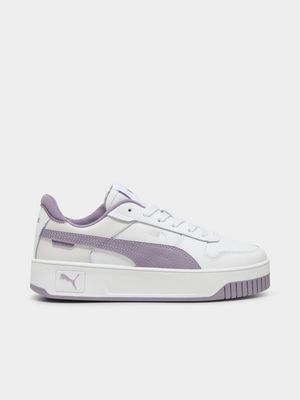 Junior Grade-School Puma Carina Street White/Lilac Sneakers