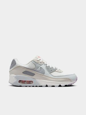 Nike Women's Air Max 90 White/Grey/Pink Sneaker