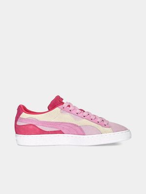 Puma Women's Suede Camowave Pink/Lilac Sneaker