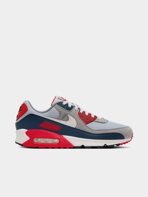 Nike Men's Air Max 90 Grey/Red Sneaker