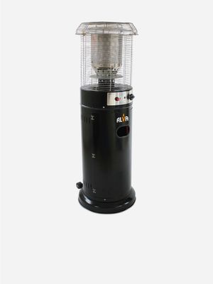 alva short stand patio gas heater - black