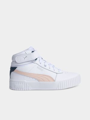 Women's Puma Carina 2.0 Mid White/Black Sneaker