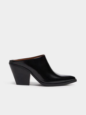 Pointy Toe Block Heel Mules