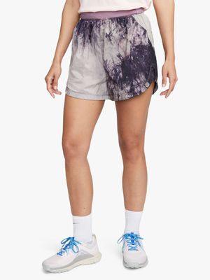 Womens Nike Trail Repel All Over Print Purple Shorts