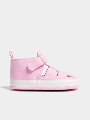 Jet Infant Girls Pink Closed Caged Sandal